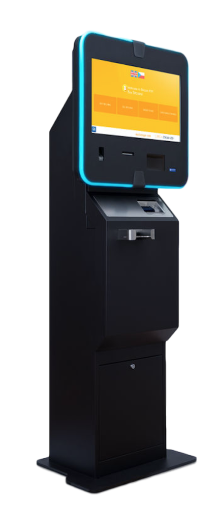 bitcoin atm machine on stand