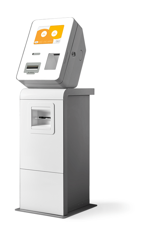 bitcoin atm machine on stand